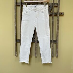 PAIGE Cream Ankle Jeans